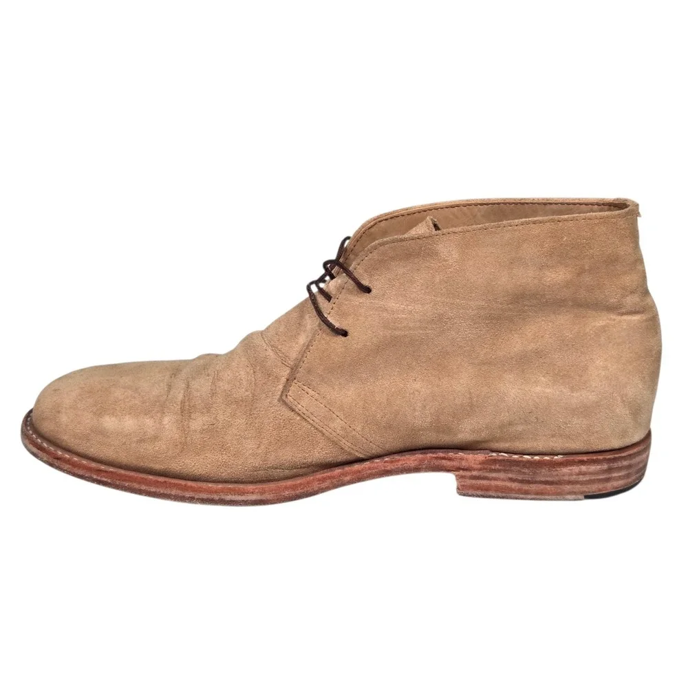 Heritage Boot Co. Hand Crafted Leather Chukka Boots Mens 11D Tan Suede Shoes